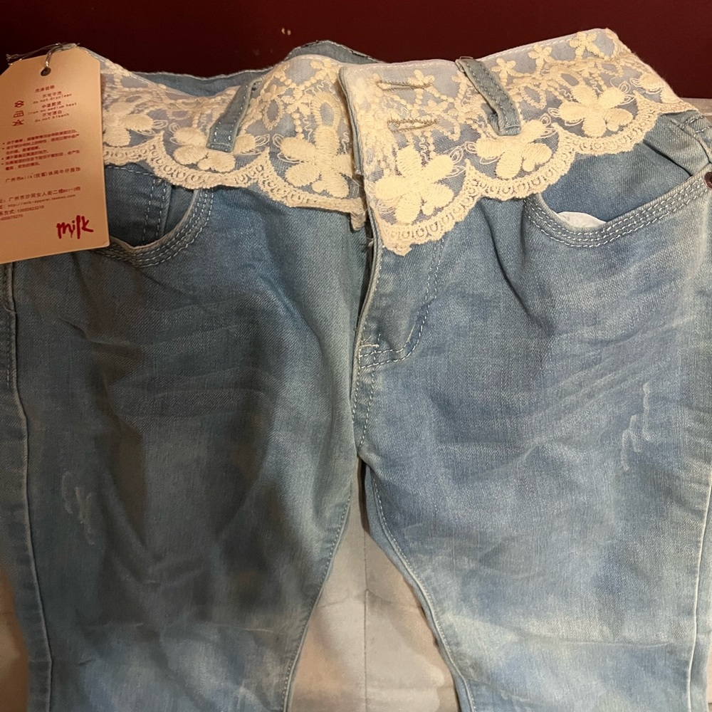 Women’s Lace Waist Jeans Size 29 Milk Brand